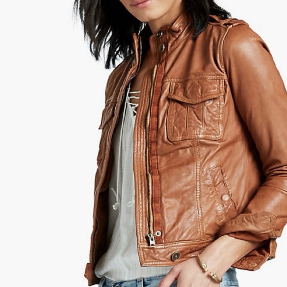 🤎 SOLD Lucky Brand Lamb Leather Jacket 🤎